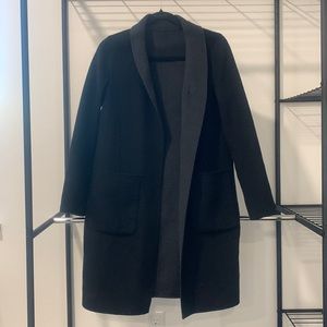 Reversible black / gray peacoat